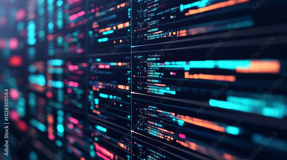 Digital ledger, holographic data stream, sleek futuristic interface, dark theme Digital ledger, holographic data stream, sleek futuristic interface, dark theme