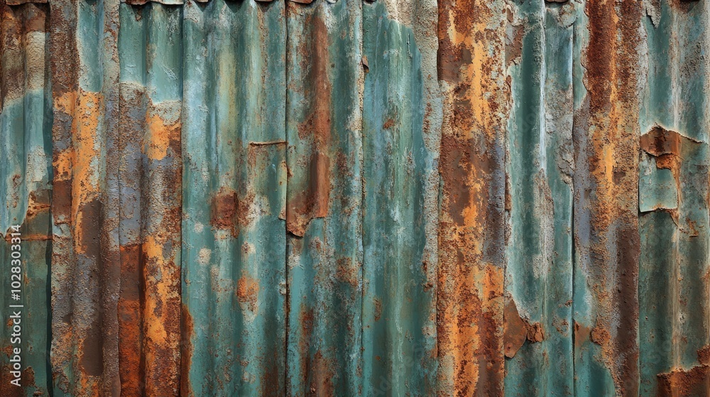 Artistic representation of an old and rusty zinc Artistic representation of an old and rusty zinc