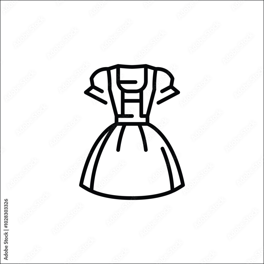 German traditional dress icon. Simple German dress icon for social media, app, and web design. Vector illustration German traditional dress icon. Simple German dress icon for social media, app, and web design. Vector illustration