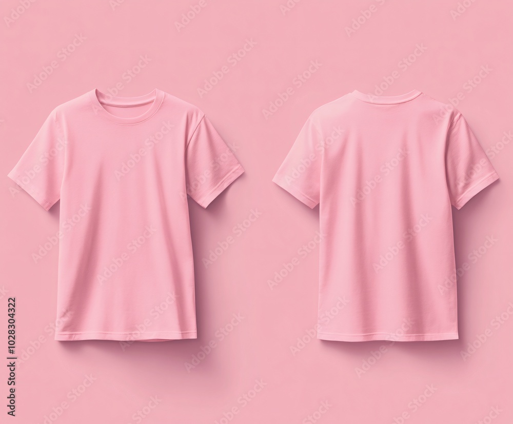 mock up of pink t-shirt front and back mock up of pink t-shirt front and back