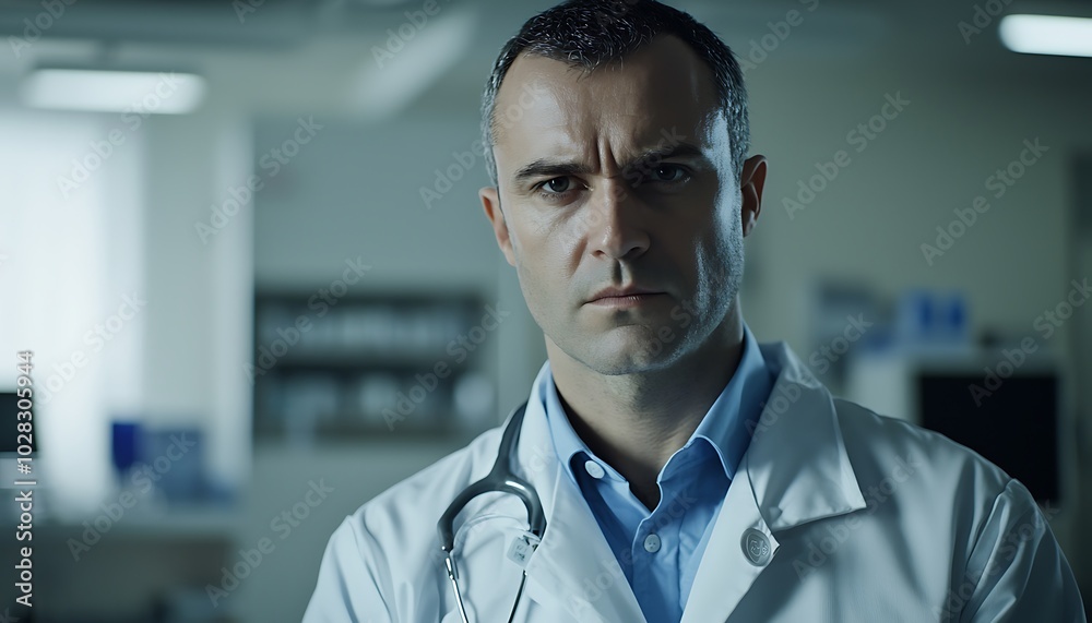 Medical professional engaged in a busy day of consultations in a contemporary clinic. Medical professional engaged in a busy day of consultations in a contemporary clinic.