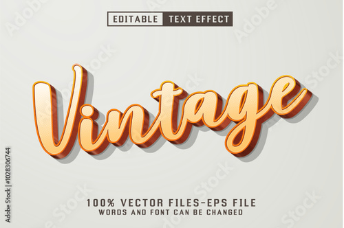 Vintage 3d Text - Editable Text Effect