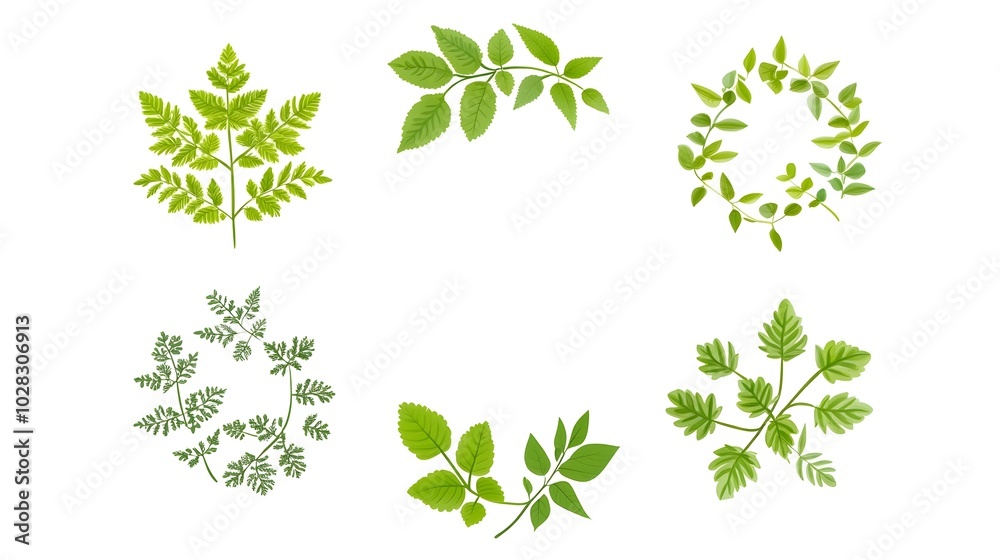 Minimalist Circular Leaf Pattern Representing Natural Cycle and Life Flow Minimalist Circular Leaf Pattern Representing Natural Cycle and Life Flow
