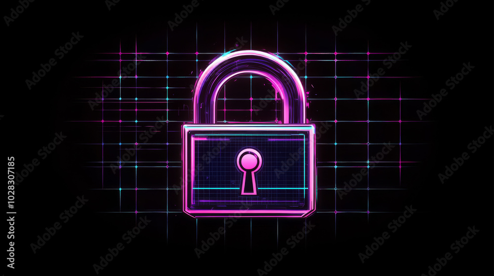 A simple, 80s-style icon of a lock with a glitch effect, symbolizing secure access protection. A simple, 80s-style icon of a lock with a glitch effect, symbolizing secure access protection.