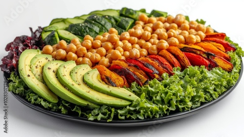 Vibrant Vegan Platter with Roasted Vegetables