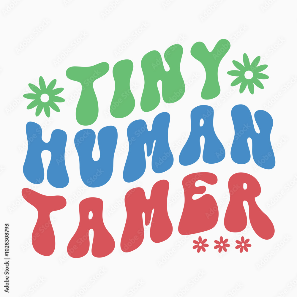 Tiny human tamer retro t shirt design sublimation vector Tiny human tamer retro t shirt design sublimation vector