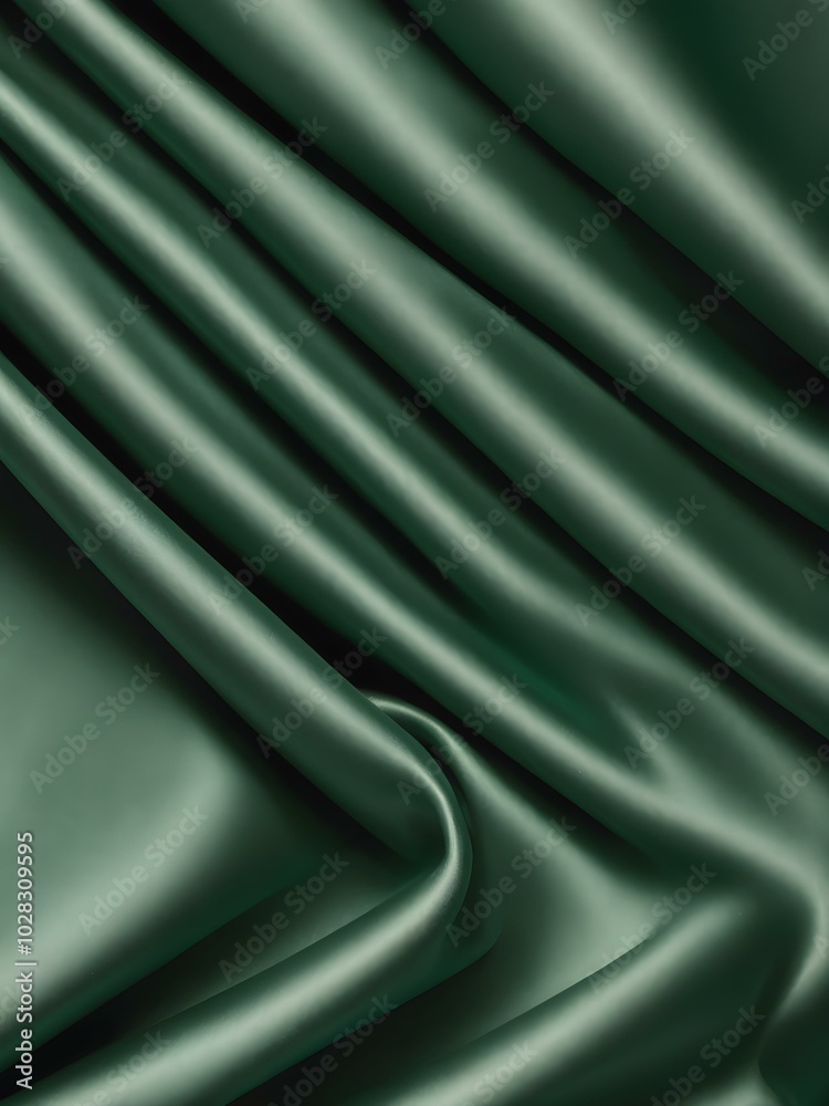 Obraz premium A vibrant emerald green background with smooth, satin-like texture, providing a sense of sophistication and calm
