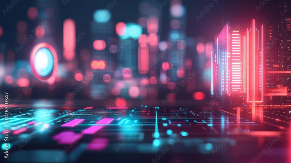 Blockchain finance ecosystem, neon-lit holograms, futuristic cityscape, dark cyberpunk backdrop Blockchain finance ecosystem, neon-lit holograms, futuristic cityscape, dark cyberpunk backdrop