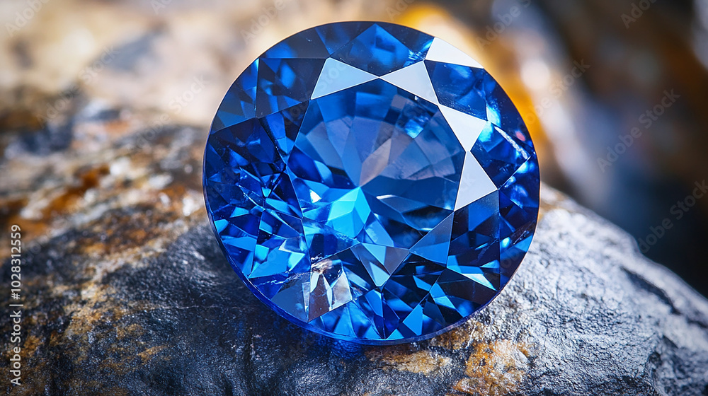 Exquisite sapphire gemstone with sharp edges and radiance Exquisite sapphire gemstone with sharp edges and radiance