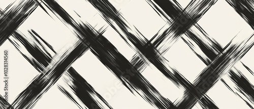 A black and white painting with a lot of brush strokes