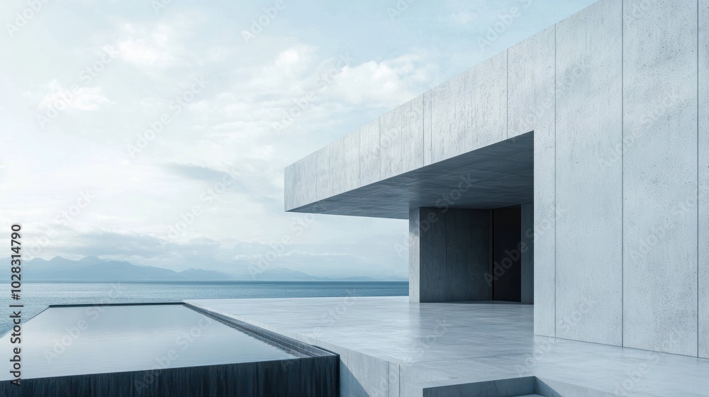 Architecture modern design, concrete house. Architecture modern design, concrete house.