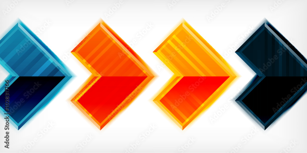 Arrow symbols created with 3d effects and line texture geometric abstract background Arrow symbols created with 3d effects and line texture geometric abstract background
