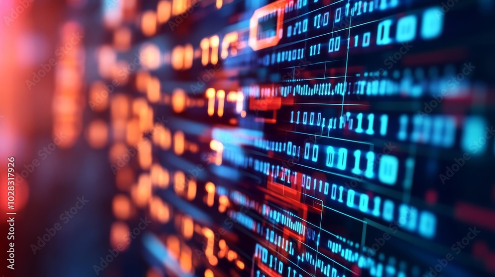 Smart contracts interface, glowing holograms, abstract digital patterns, ultra-modern design