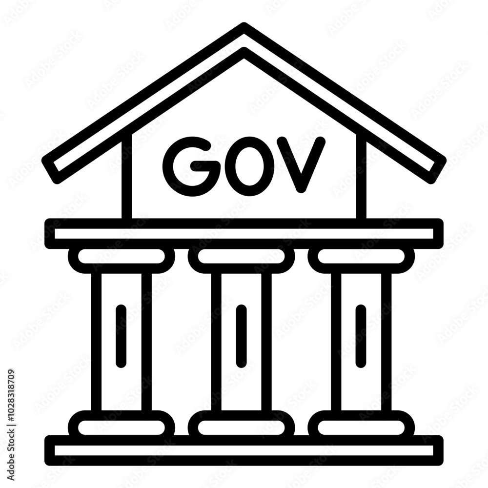 Government Building Icon Government Building Icon