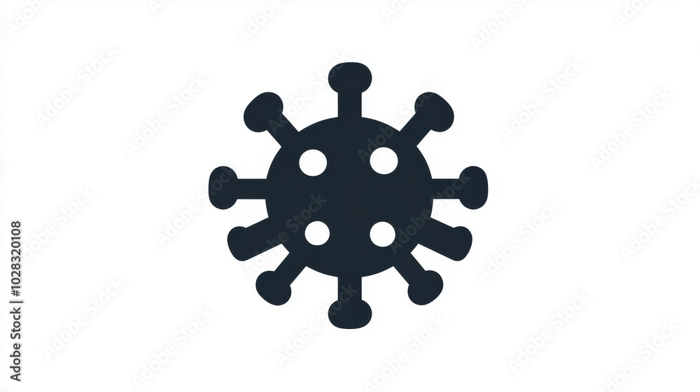 This icon shows a virus, drawn with simple lines. It's a clear image of a microbe, perfect for illustrating infection. This icon shows a virus, drawn with simple lines. It's a clear image of a microbe, perfect for illustrating infection.