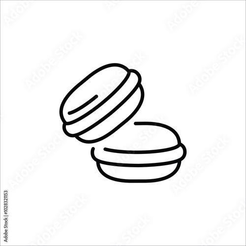 Macarons icon. Simple macarons icon stack for social media, app, and web design. Vector illustration.