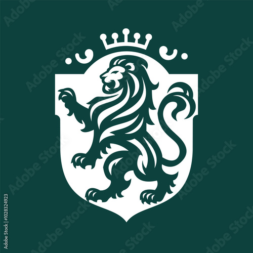 Lion in a Shield with Crown