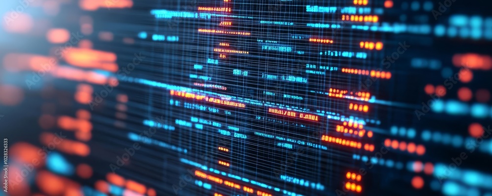 Blockchain grid, virtual holographic display, digital nodes, futuristic technology Blockchain grid, virtual holographic display, digital nodes, futuristic technology