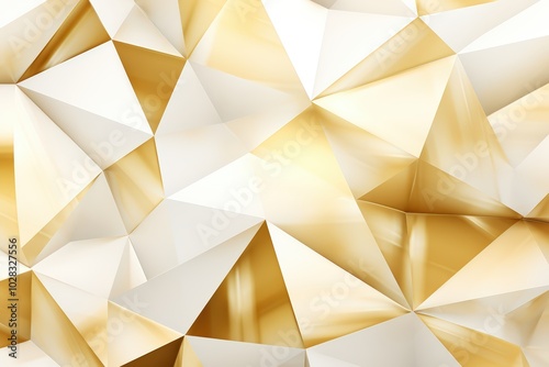 Abstract gold polygonal background with geometric shapes, modern and minimalist design