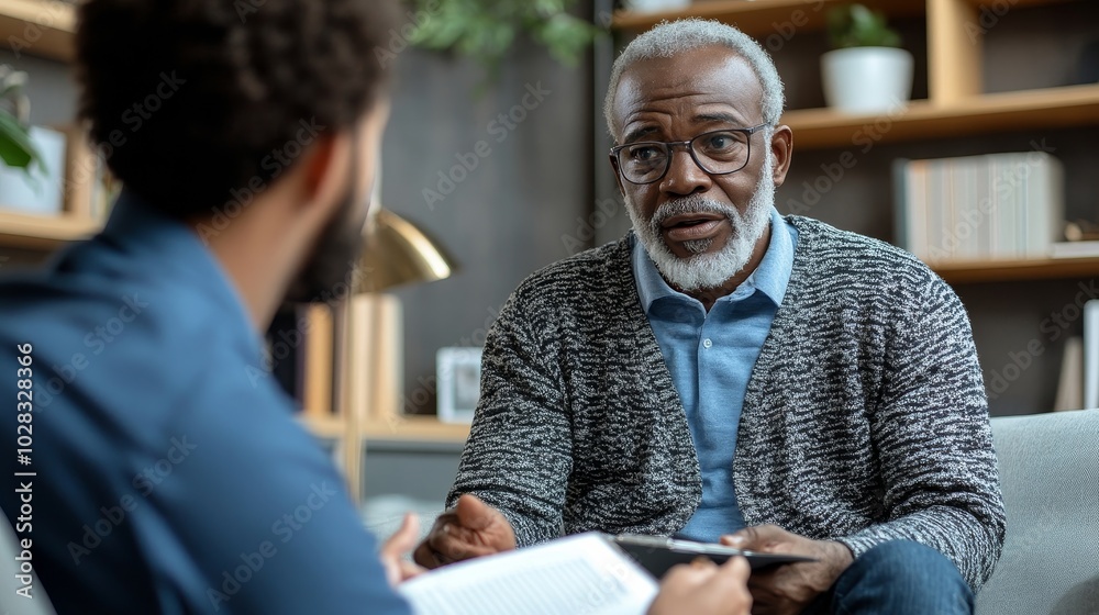 Home Care Patient Talking To His Doctor, Generative AI