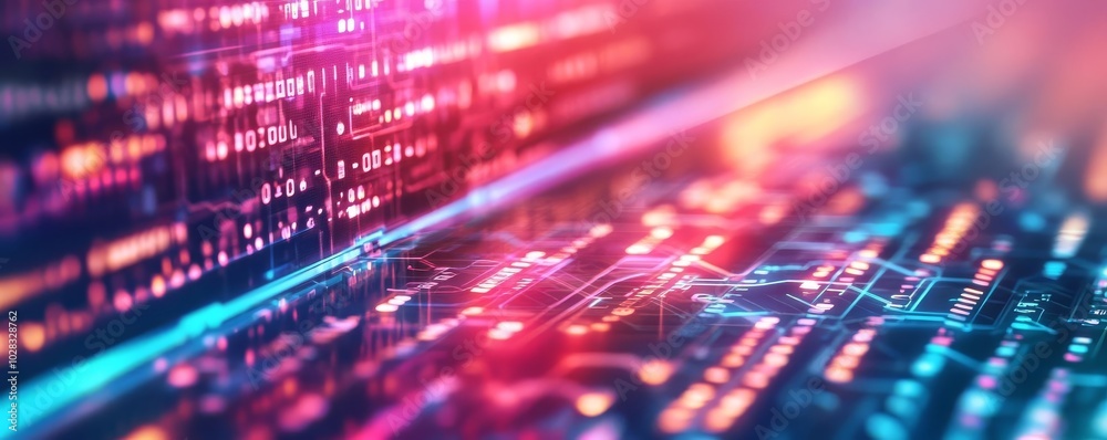 Blockchain transformation, virtual hologram, cyber-inspired elements, neon accents Blockchain transformation, virtual hologram, cyber-inspired elements, neon accents