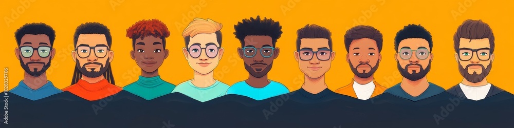 Diverse Group of Human Avatars, Generative AI Diverse Group of Human Avatars, Generative AI
