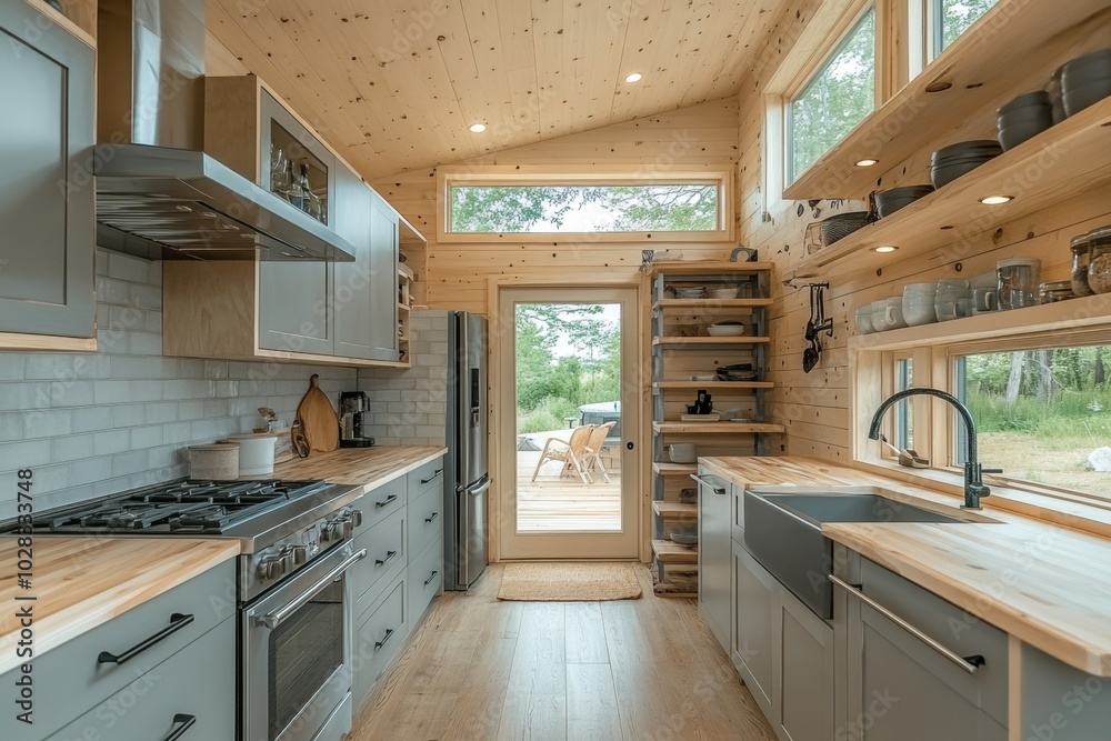Compact and Efficient Tiny House with Modern Kitchen Design Compact and Efficient Tiny House with Modern Kitchen Design