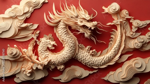 Wallpaper Mural Elegant Fantasy Chinese Dragon SVG File for Laser Cut Torontodigital.ca