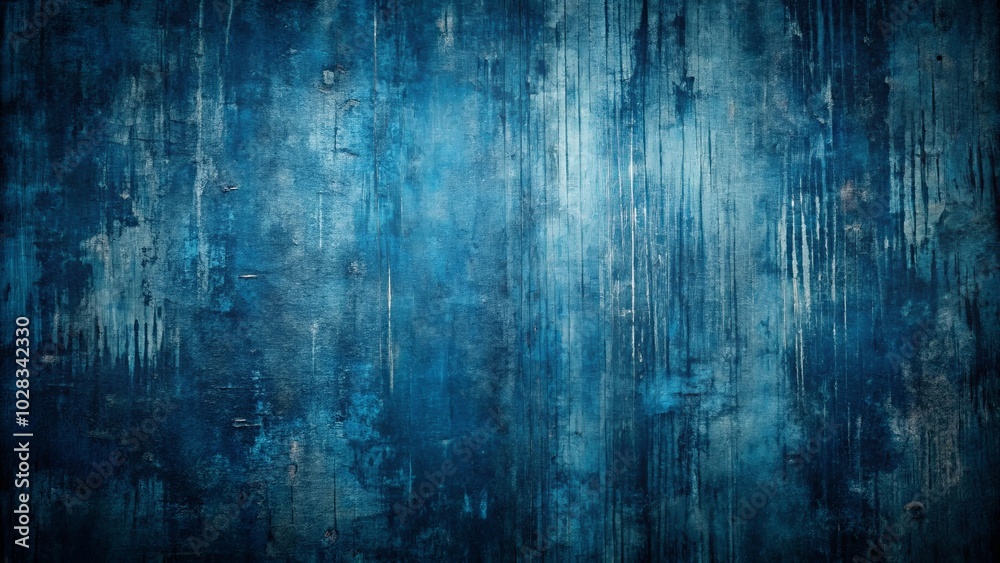 Abstract Blue Texture with Subtle Vertical Streaks and Aged Appearance