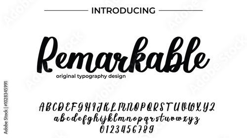 Remarkable Font Stylish brush painted an uppercase vector letters, alphabet, typeface