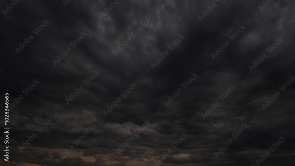 timelapse of the sky of night sky clouds after rain scene - loop video