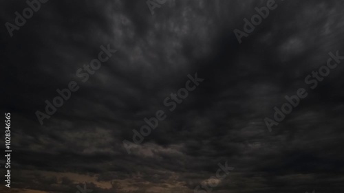 timelapse of the sky of night sky clouds after rain scene - loop video