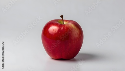 Vibrant Red Apple Against Pure White