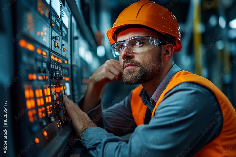 Unhappy Engineer Operator Using SCADA System, Generative AI Unhappy Engineer Operator Using SCADA System, Generative AI