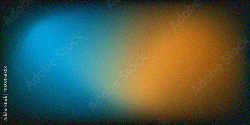Blue, orange, pink gradient grainy noise texture background. Wave granny banner, poster, wallpaper background.