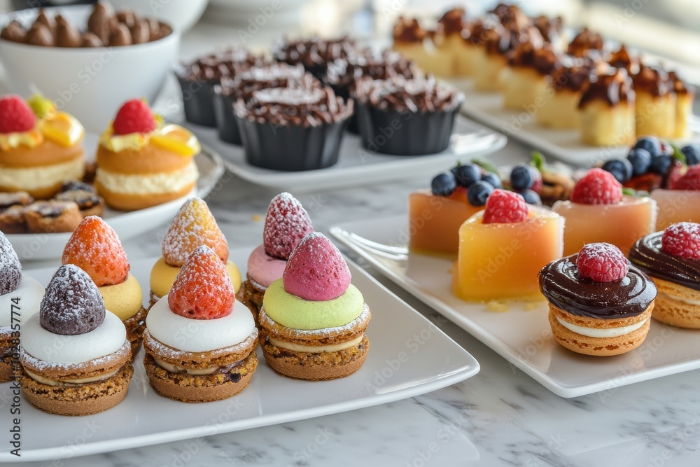 An artisanal pastries and desserts in the cafe An artisanal pastries and desserts in the cafe
