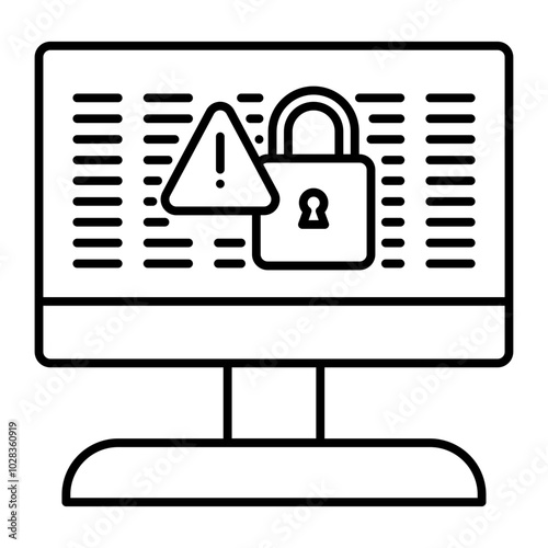 data encryption outline icon