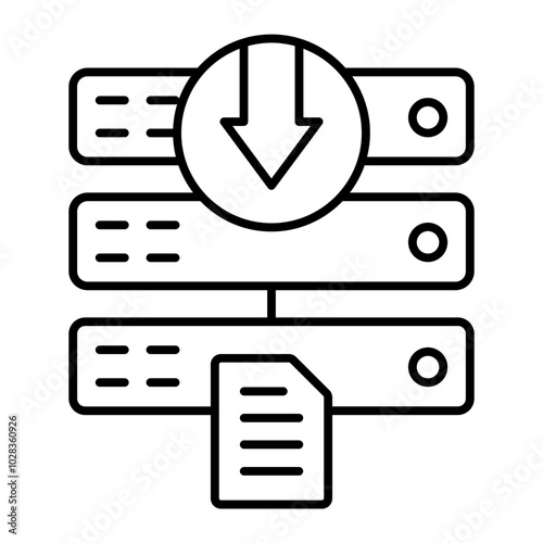 data download outline icon