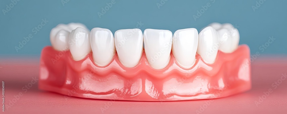 Fototapeta premium Filling molar tooth, detailed close-up, clinical precision