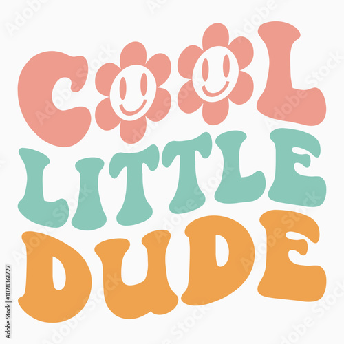 Cool little dude svg retro t shirt design