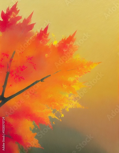 Vivid autumn abstract painting photo