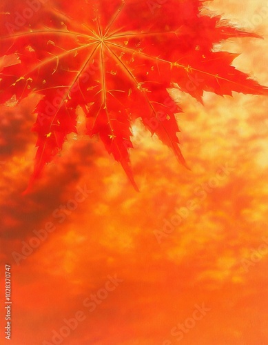 Vivid autumn abstract painting photo