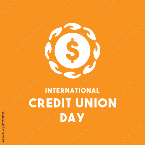 International Credit Union Day. Flat design vector.