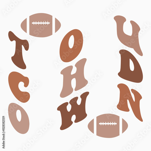 Touchdown retro t shirt design