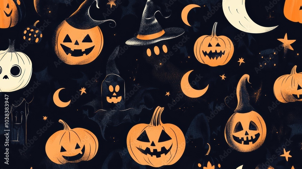 Halloween pumpkins background Halloween pumpkins background