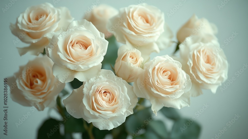 Close-up of Delicate White Roses Close-up of Delicate White Roses
