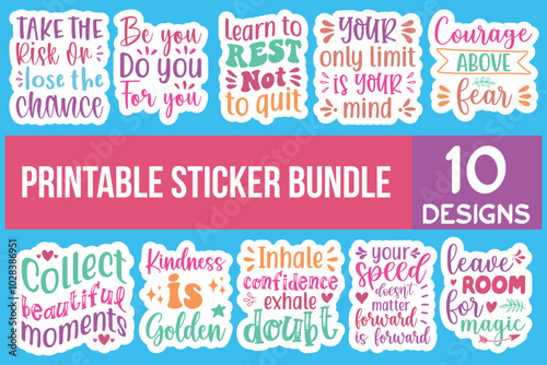 Printable sticker bundle retro t shirt design