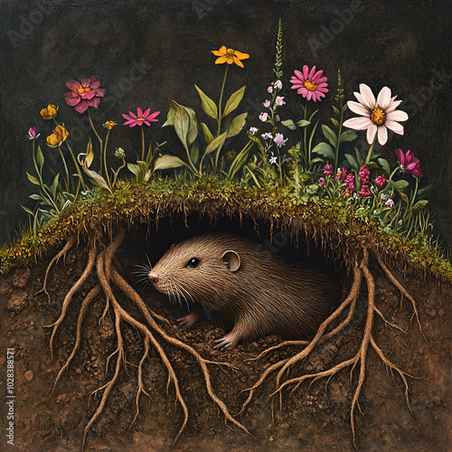 Mole in Burrow photo