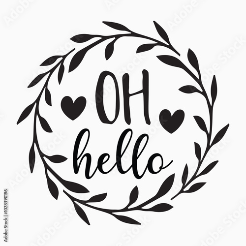 Oh hello retro t shirt design