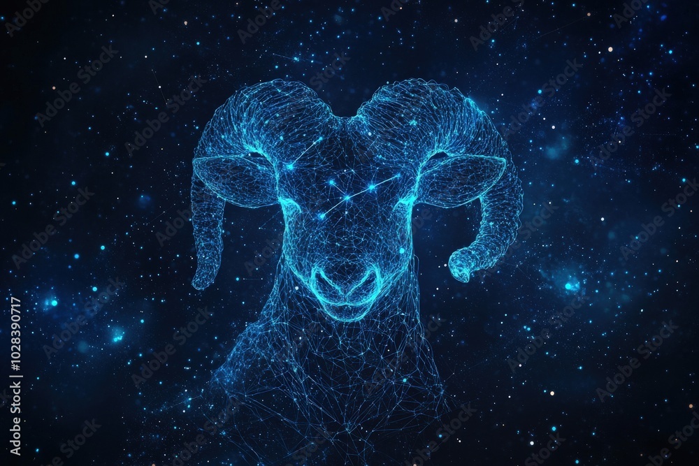 Aries Zodiac Sign. Abstract Night Sky Background with Beautiful Constellations Aries Zodiac Sign. Abstract Night Sky Background with Beautiful Constellations
